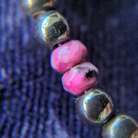 925 Sterling Silver Bracelet With Natural Earth Mined Rubies And Pearls - Picture 7 of 12